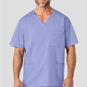WonderWink Blue V-Neck Scrub Set